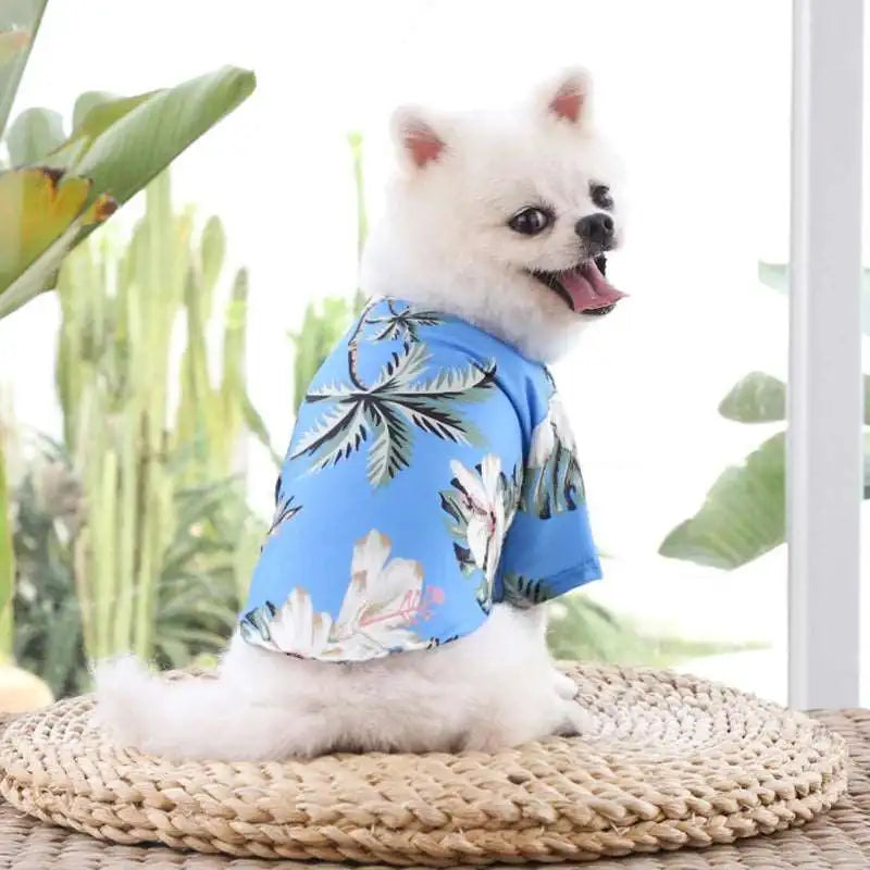 Tropical Hawaiian Dog T-Shirts