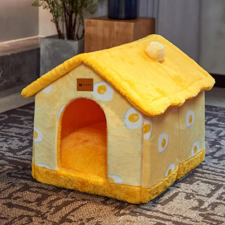 Foldable Winter Warm Dog House Kennel Bed for Small to Medium Pets