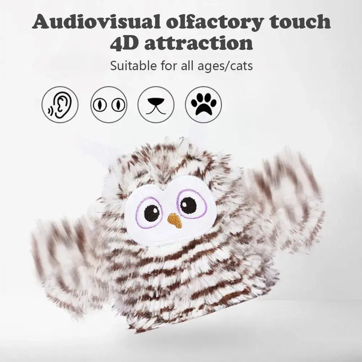 Intelligent Swinging Owl Electric Cat Toy