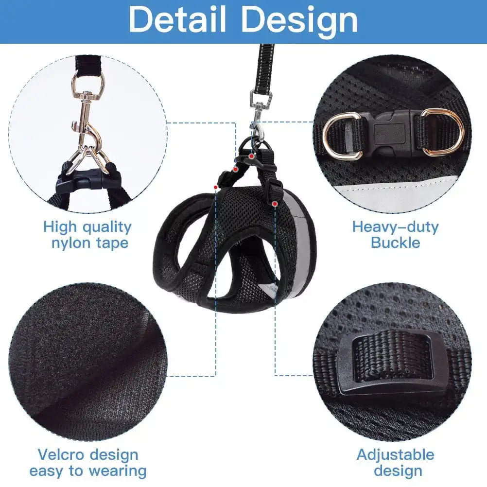 CozyCat Pet Harness & Leash Set