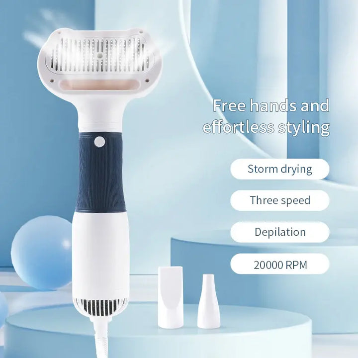 3-in-1 Pet Grooming Dryer & Comb Brush