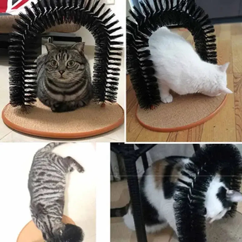 Self-Grooming and Scratching Pad Cat Toy Arch