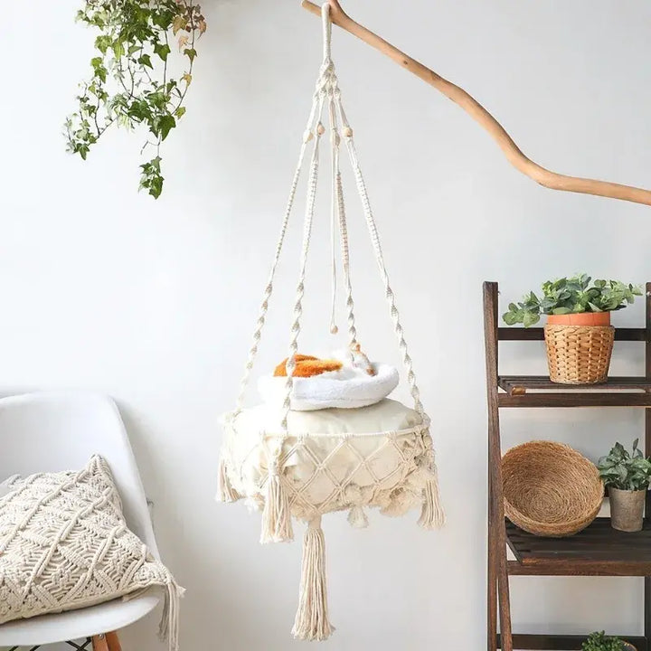 Cozy Cotton Rope Cat Hammock