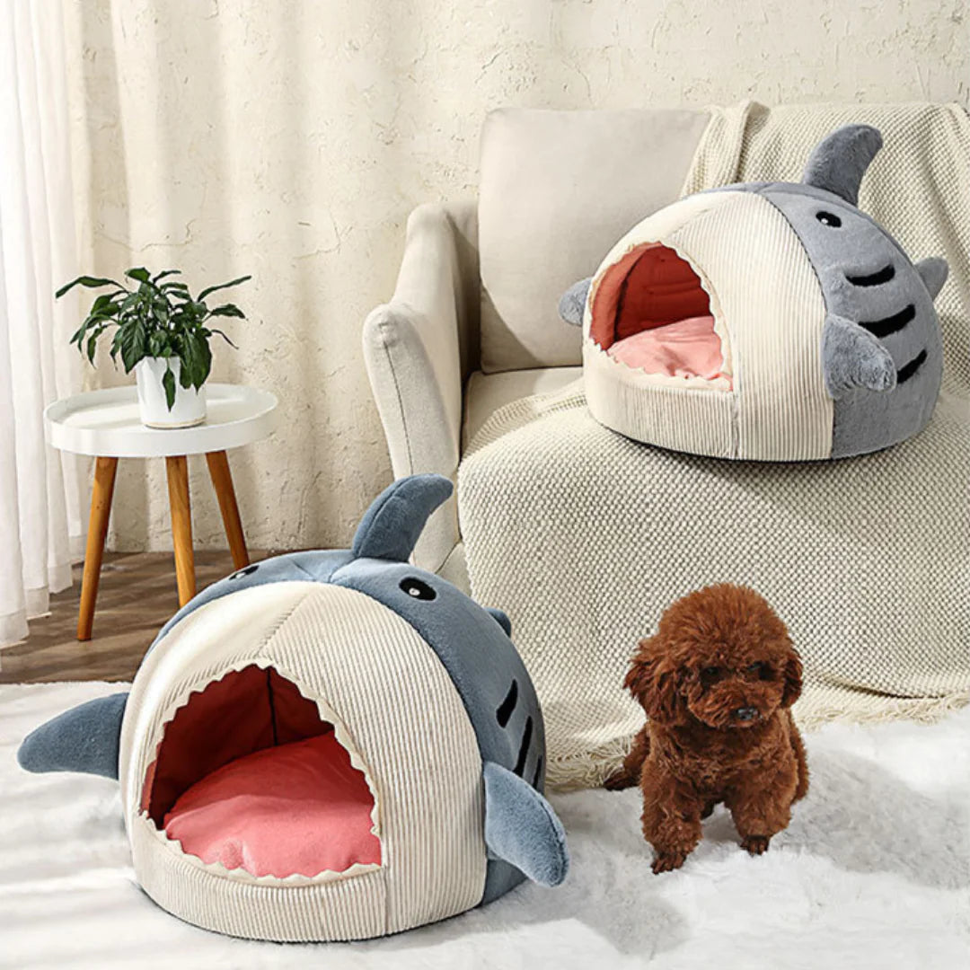 Shark-Shaped Pet Bed