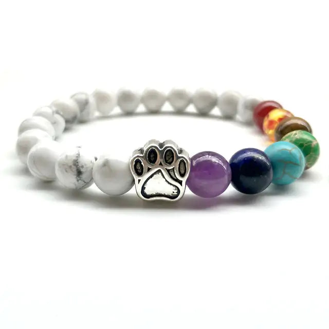 Pet Pawprint Stone Bracelets