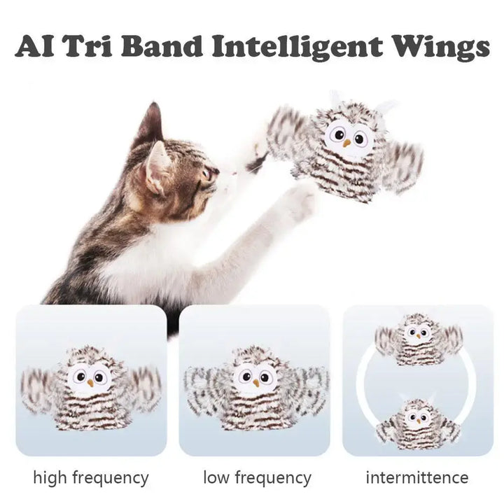 Intelligent Swinging Owl Electric Cat Toy