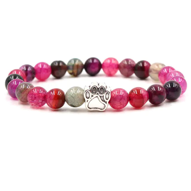 Pet Pawprint Stone Bracelets