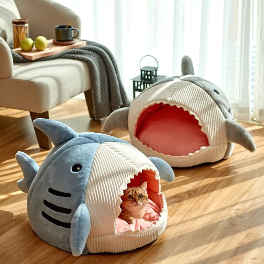 Shark-Shaped Pet Bed