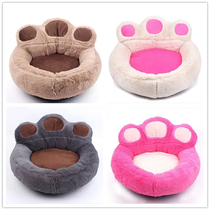 Washable Paw-Shaped Dog Sleeping Bed