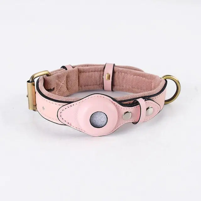 Anti-Loss Leather Dog Collar