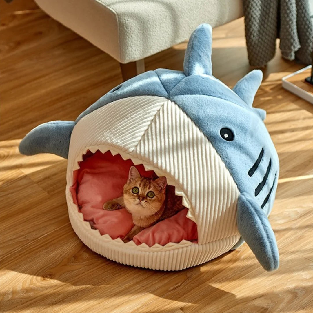 Shark-Shaped Pet Bed