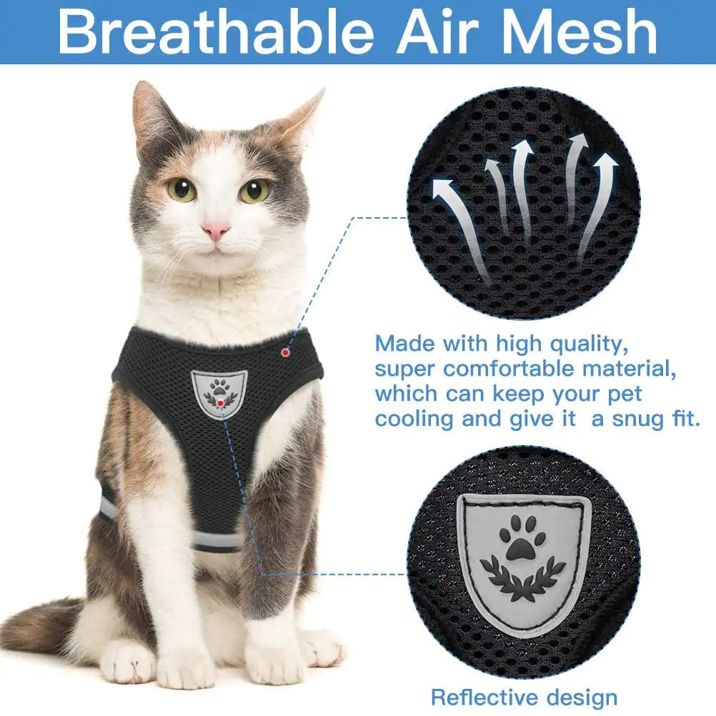 CozyCat Pet Harness & Leash Set