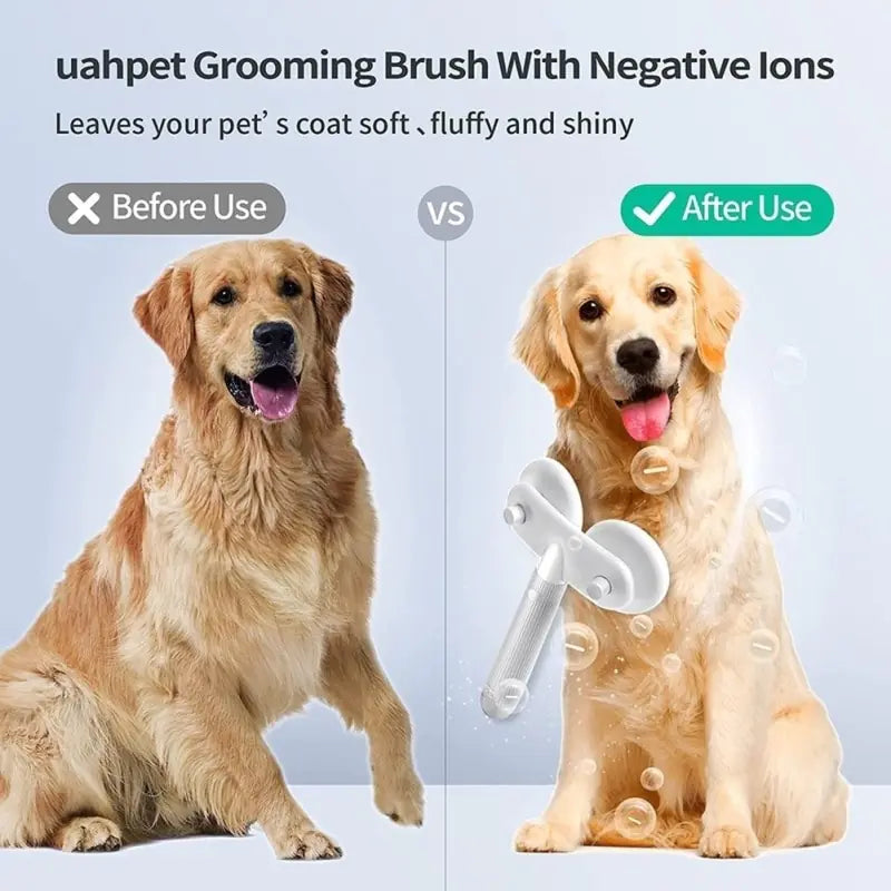 Dual Head Pet Brush with Negative Ion Technology