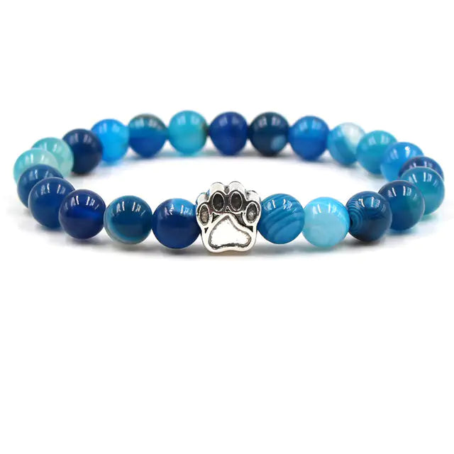 Pet Pawprint Stone Bracelets