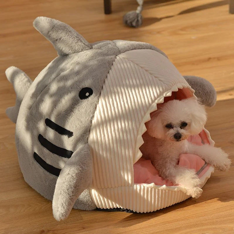 Shark-Shaped Pet Bed