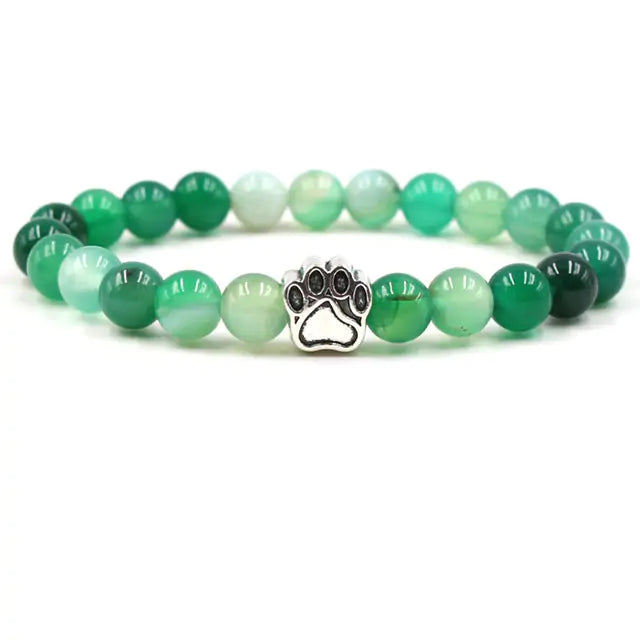 Pet Pawprint Stone Bracelets