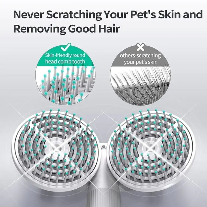 Dual Head Pet Brush with Negative Ion Technology