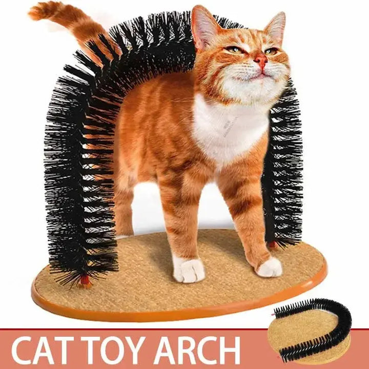 Self-Grooming and Scratching Pad Cat Toy Arch