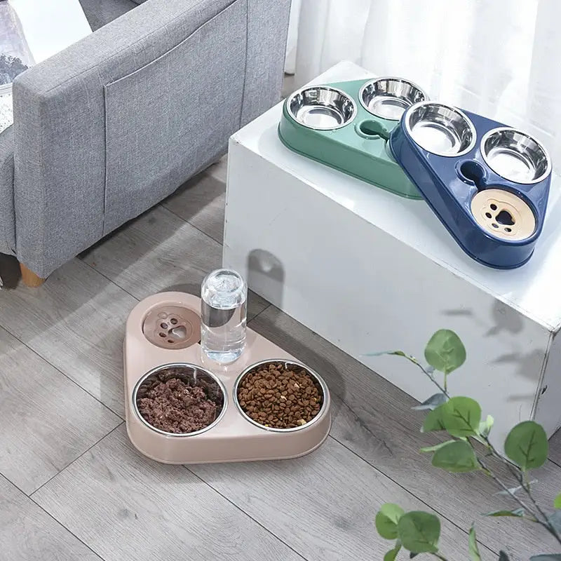 Triple-Function Pet Feeding Station