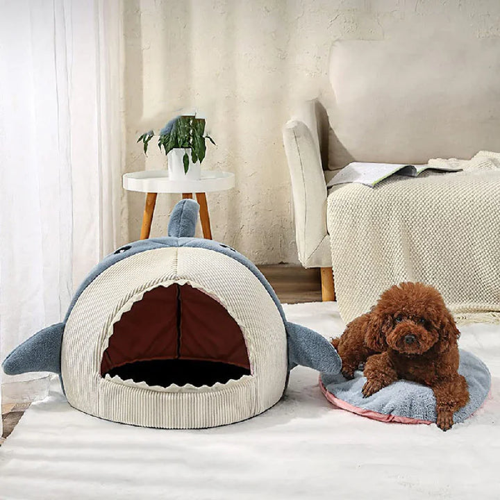 Shark-Shaped Pet Bed