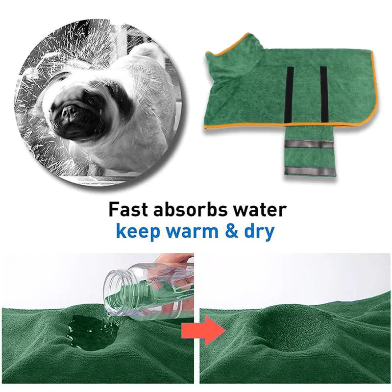 Microfiber Pet Drying Coat