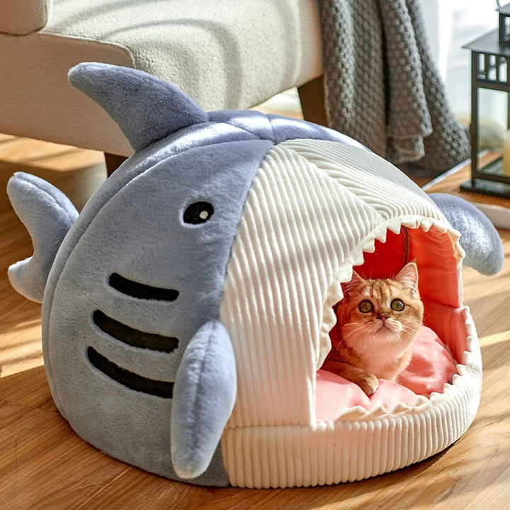 Shark-Shaped Pet Bed