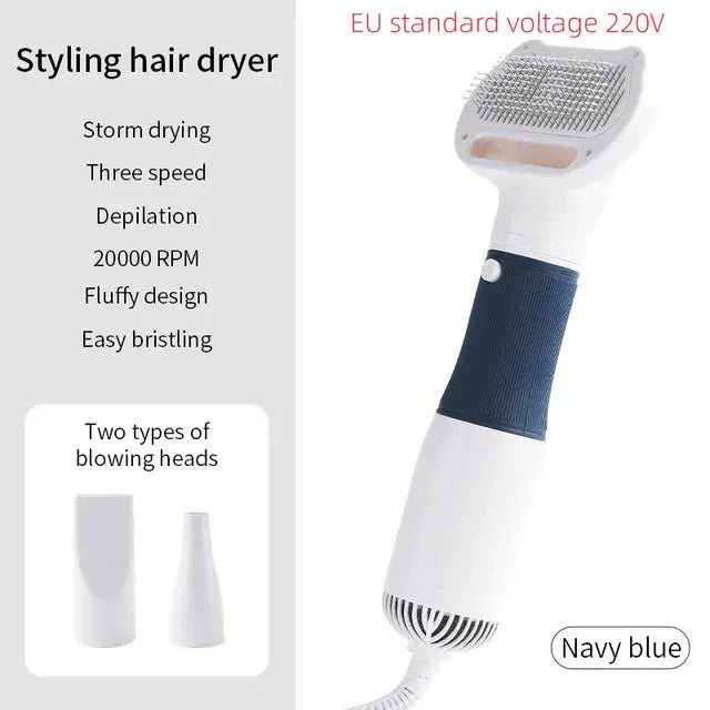 3-in-1 Pet Grooming Dryer & Comb Brush