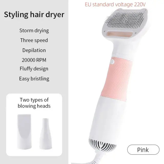 3-in-1 Pet Grooming Dryer & Comb Brush