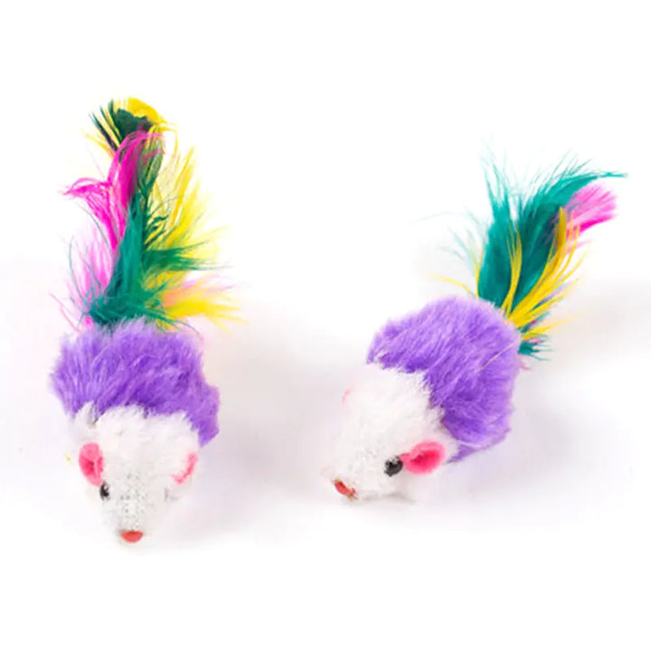 Fleece Feather Mouse Cat Toys