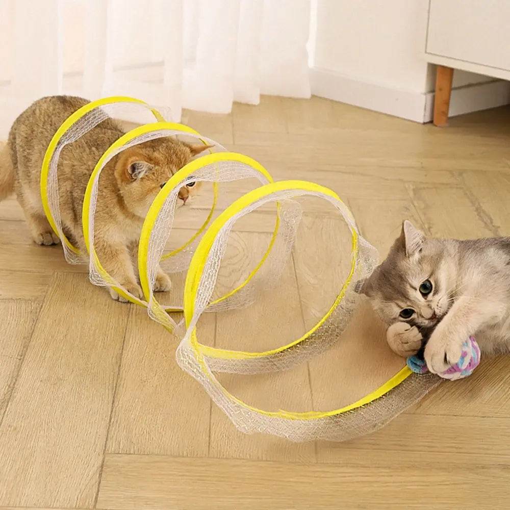 Collapsible Spiral Cat Tunnel