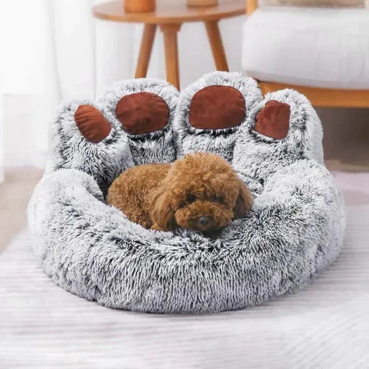 Cozy Nest: Pet Bear Paw-Shaped House Bed