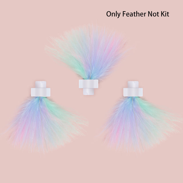 Spinning Laser Feather Toy for Cats