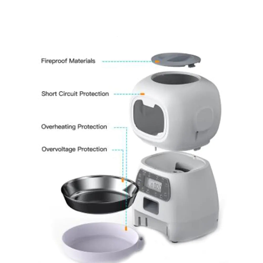 Smart Pet Food Dispenser with Timer for Cats and Dogs