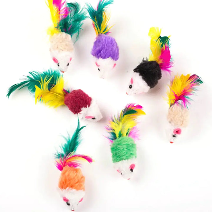 Fleece Feather Mouse Cat Toys