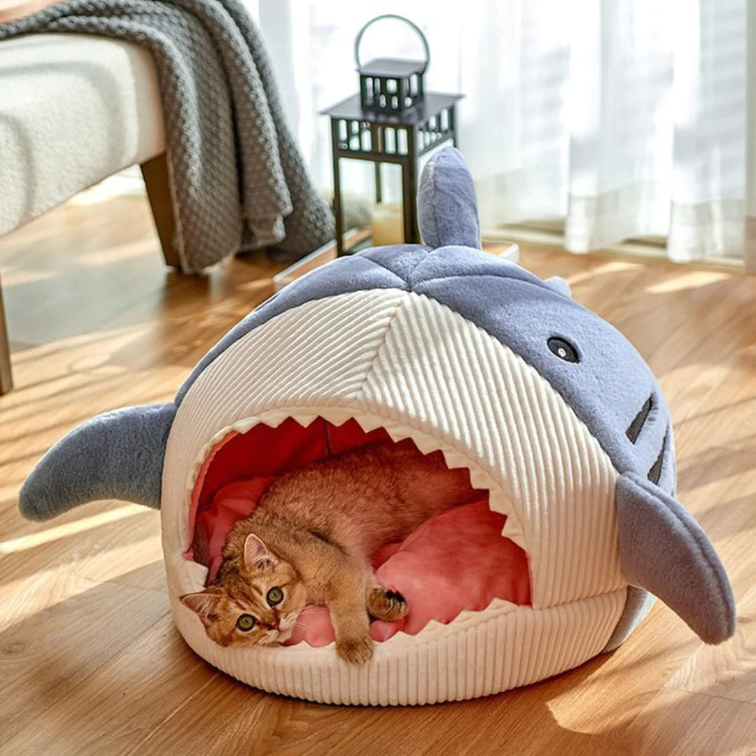 Shark-Shaped Pet Bed