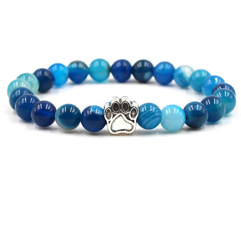 Pet Pawprint Stone Bracelets