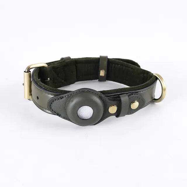 Anti-Loss Leather Dog Collar