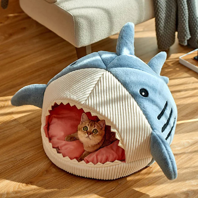 Shark-Shaped Pet Bed