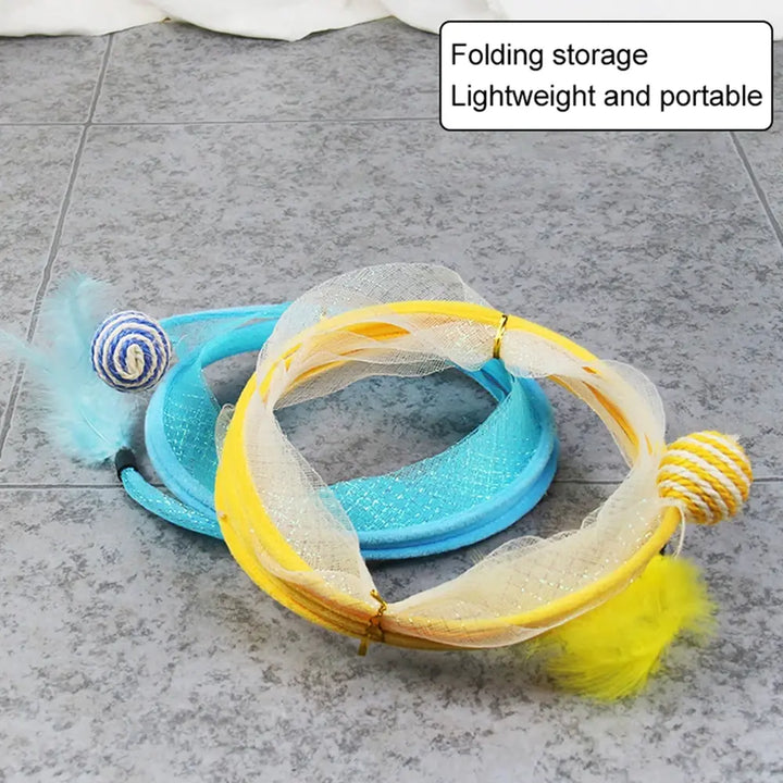 Collapsible Spiral Cat Tunnel