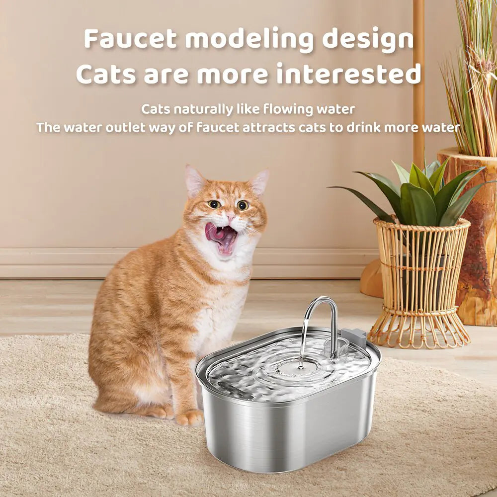 Stainless Steel Cat Water Fountain