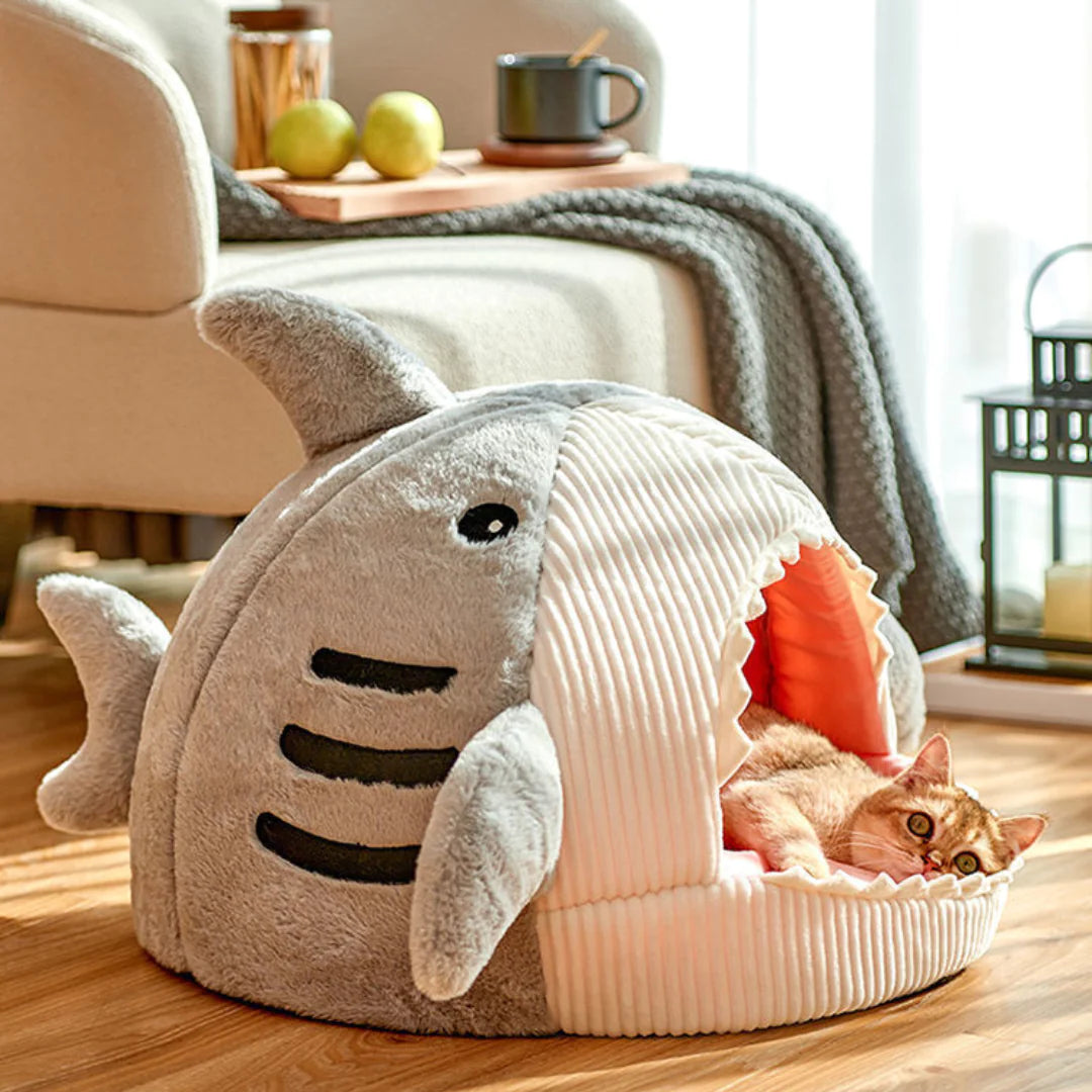 Shark-Shaped Pet Bed