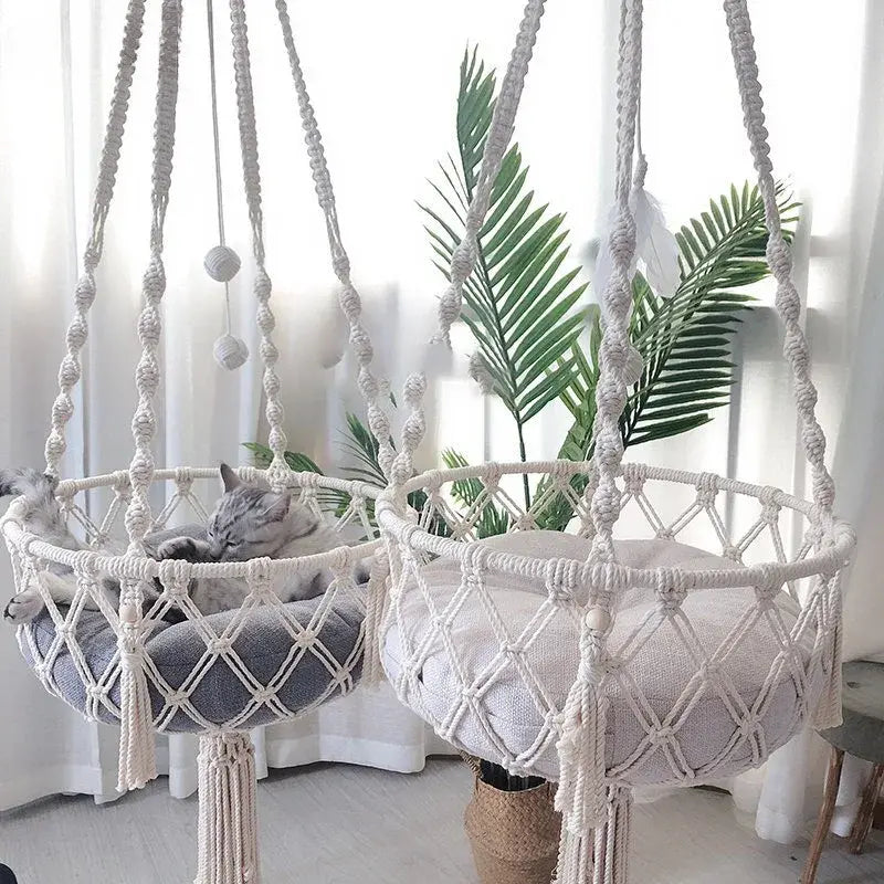 Cozy Cotton Rope Cat Hammock