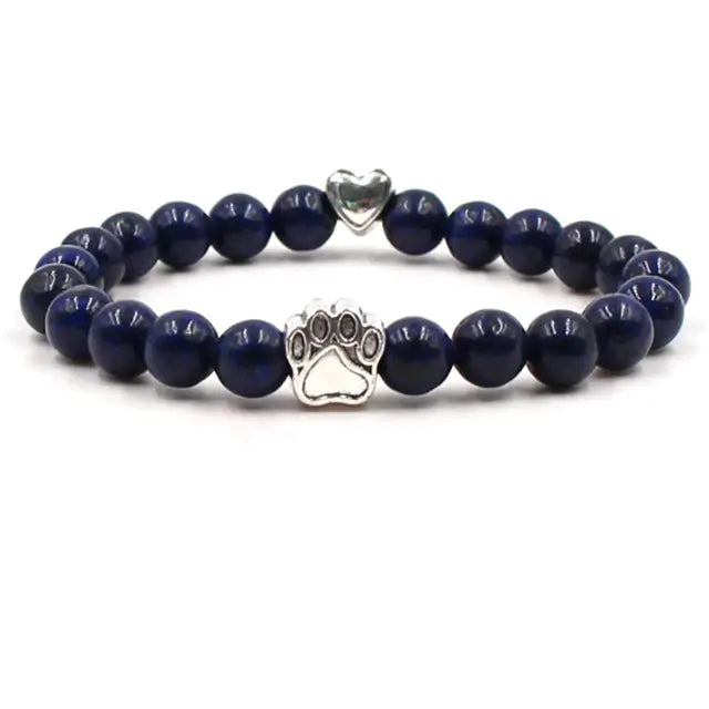 Pet Pawprint Stone Bracelets