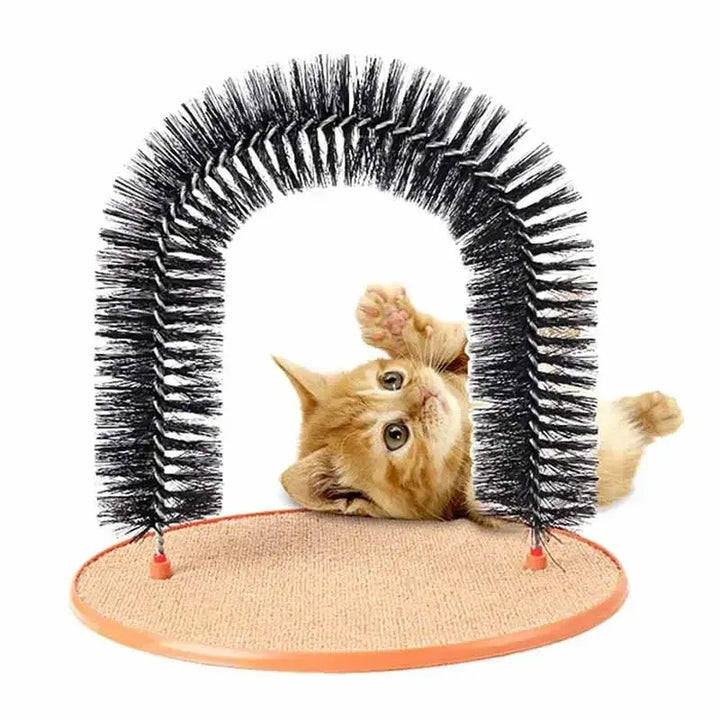 Self-Grooming and Scratching Pad Cat Toy Arch