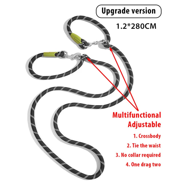 Nylon Leashes with Reflective Strips for Pet Dogs