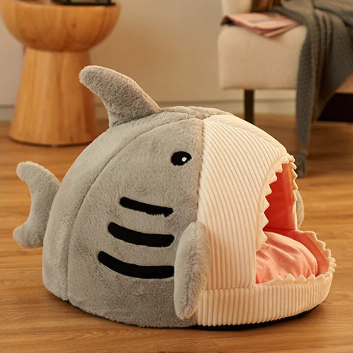 Shark-Shaped Pet Bed