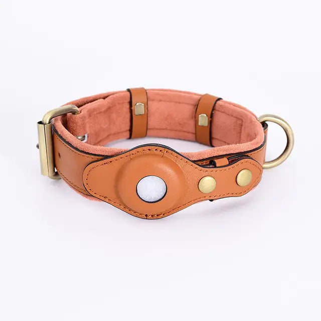 Anti-Loss Leather Dog Collar