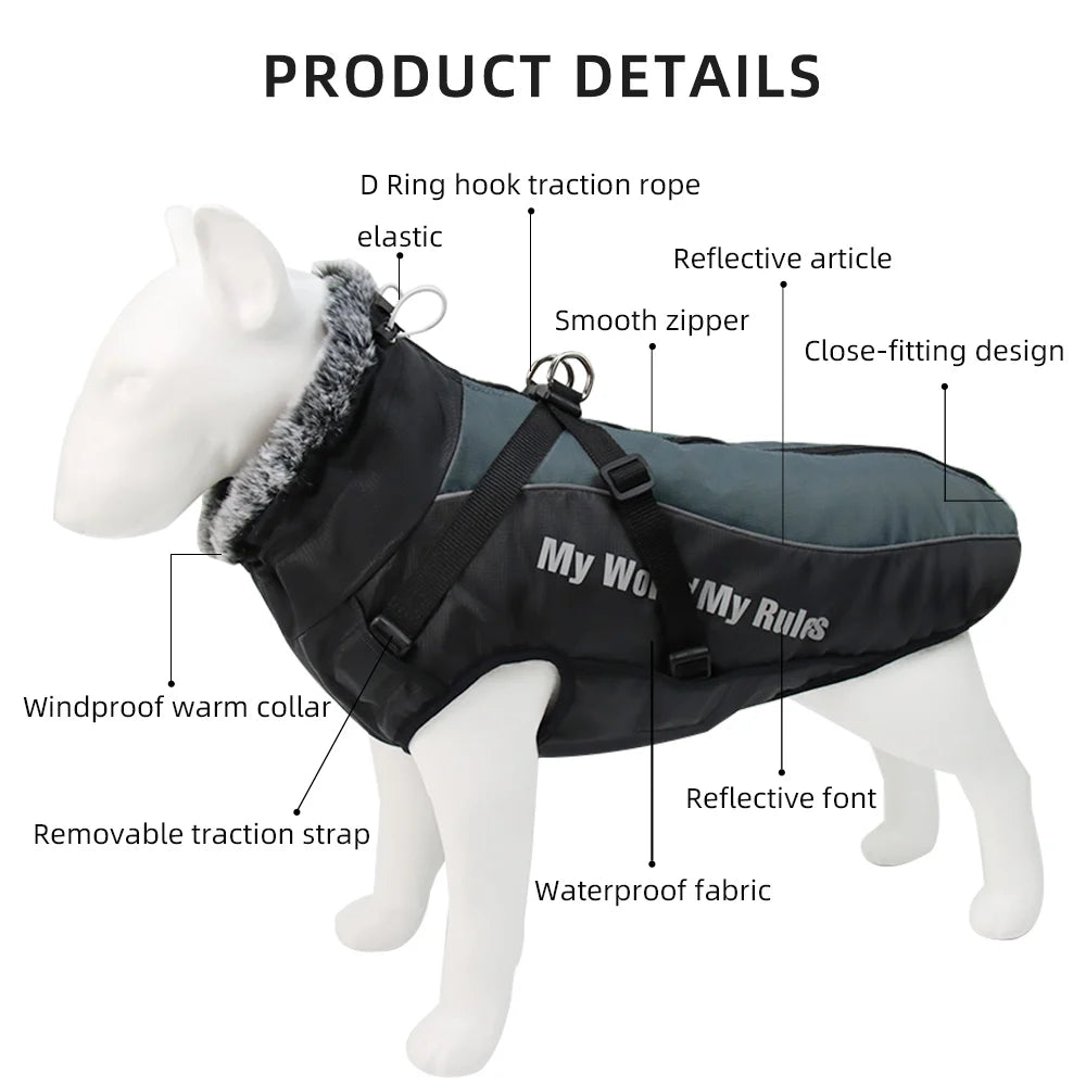 Waterproof Cotton Dog Coat