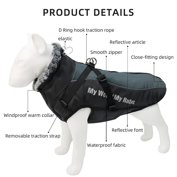 Waterproof Cotton Dog Coat