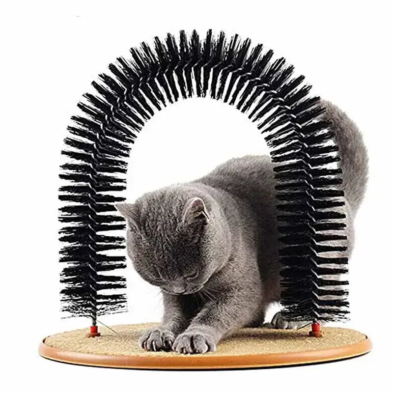 Self-Grooming and Scratching Pad Cat Toy Arch